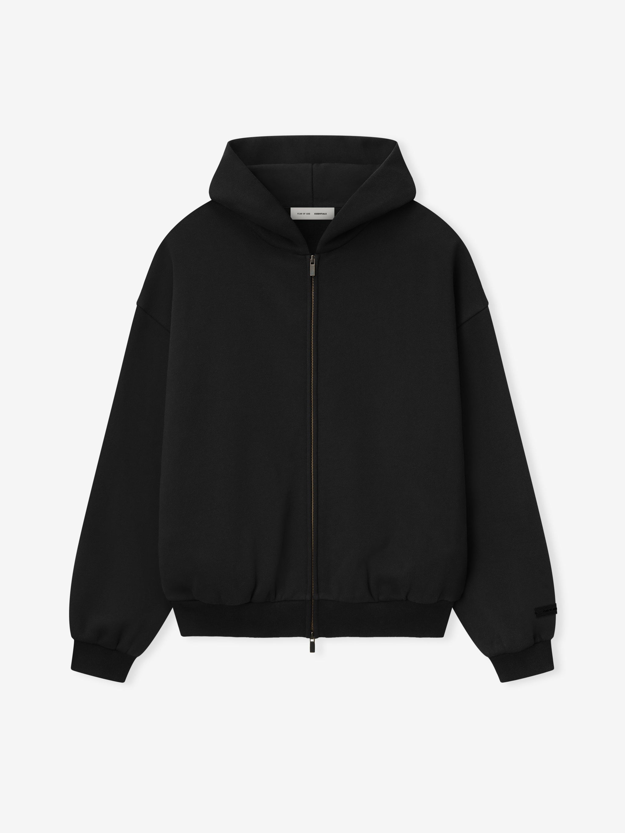Embossed 90s Fit Fleece Zip-Up Hoodie