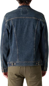 Men's Classic Button-Down Blue Denim Trucker Jacket