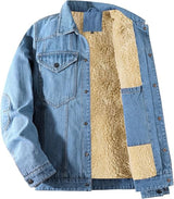 Men's Winter Warm Fleece Lined Denim Jacket