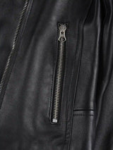 Kirsten Women's Black Asymmetrical Leather Biker Style Jacket