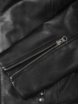 Austin Women's Black Cafe Racer Style Leather Jacket