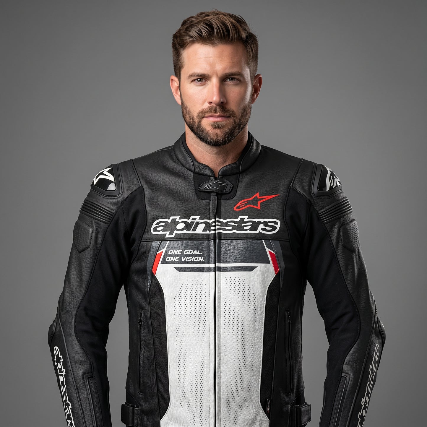 Alpinestars Missile Ignition V2 Leather Motorcycle Motorbike Jacket - CE Armor Cowhide