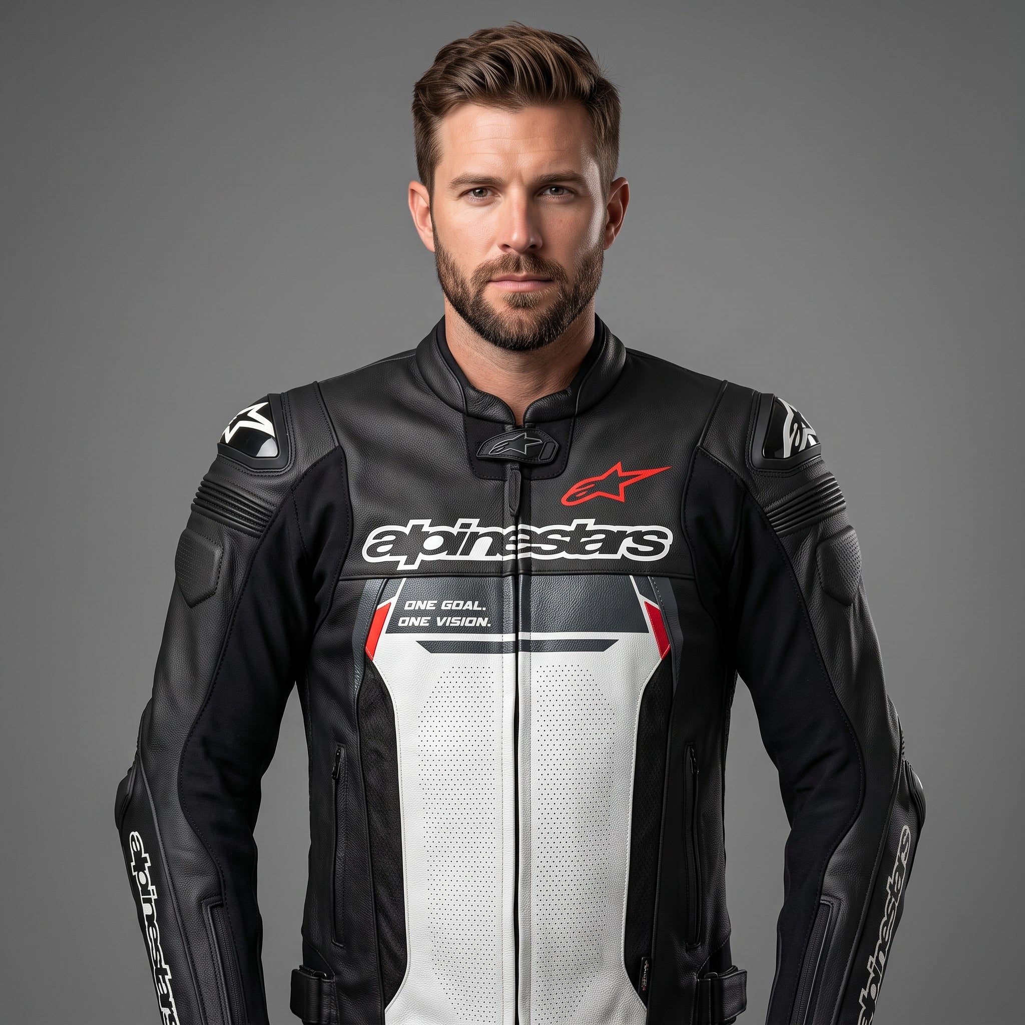 Alpinestars Missile Ignition V2 Leather Motorcycle Motorbike Jacket - CE Armor Cowhide