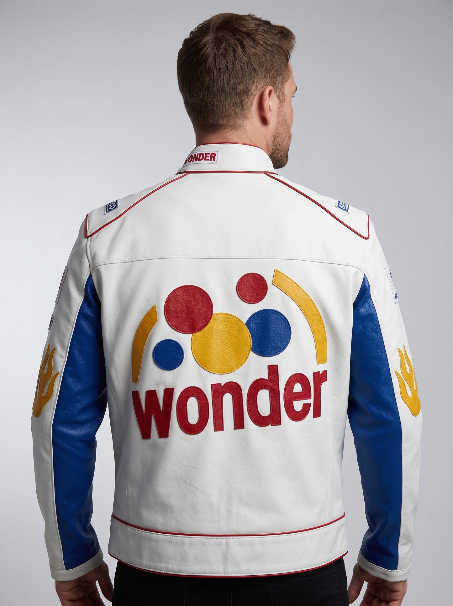 Ricky Bobby Inspired Racing Jacket – Premium Men's Motorsport Style Leather Jacket