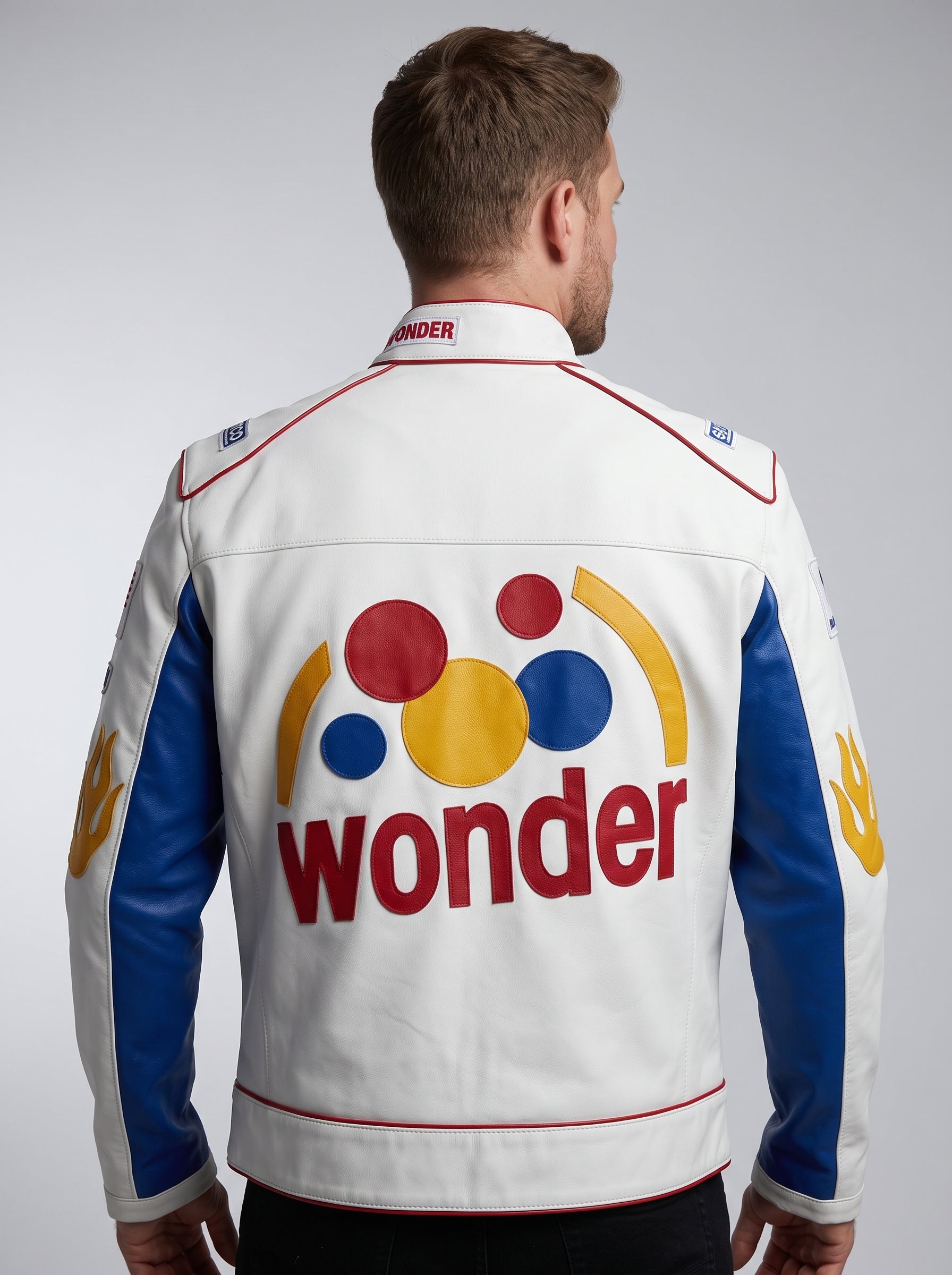 Ricky Bobby Inspired Racing Jacket – Premium Men's Motorsport Style Leather Jacket