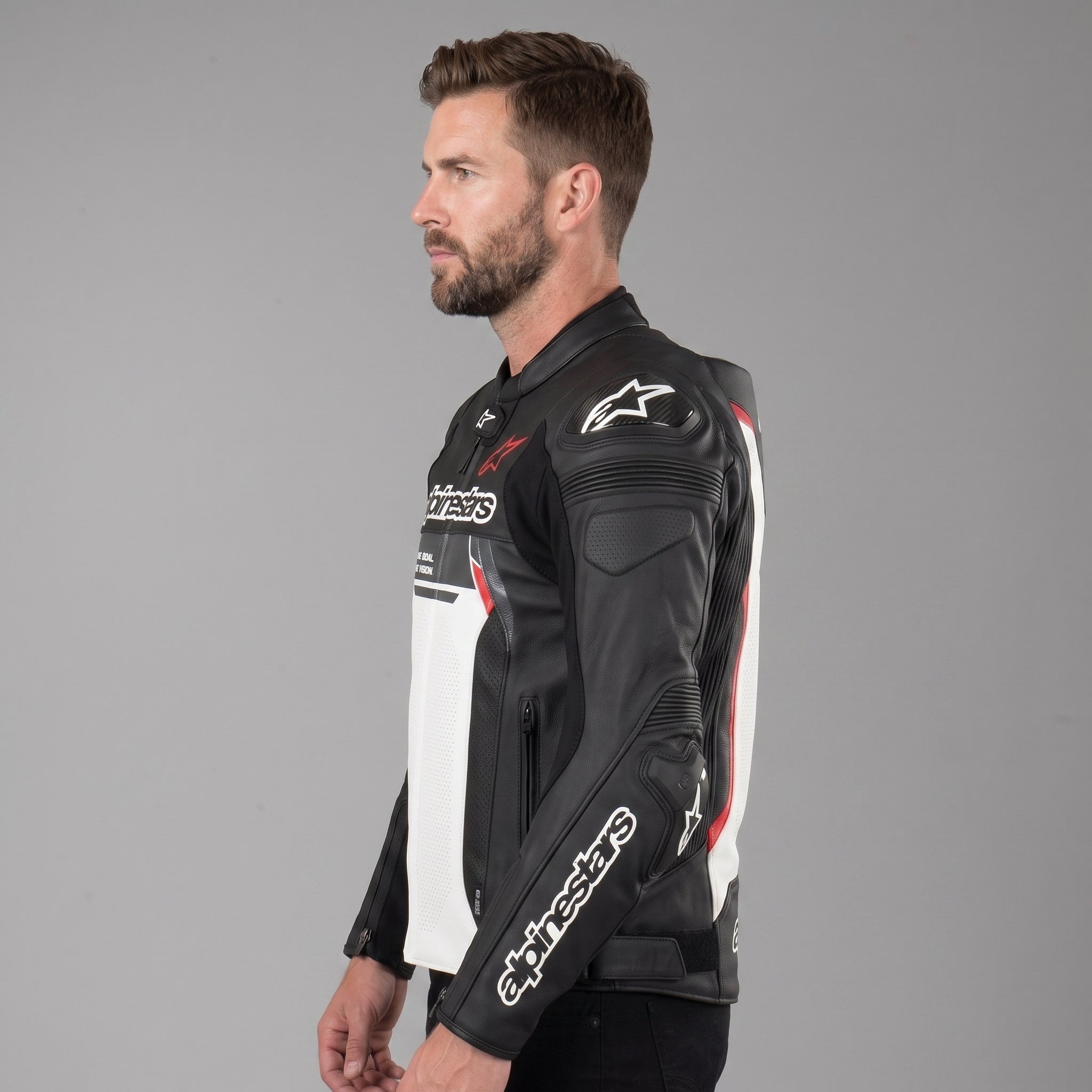 Alpinestars Missile Ignition V2 Leather Motorcycle Motorbike Jacket - CE Armor Cowhide