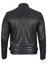 Felix Men's Black Biker Style Leather Jacket