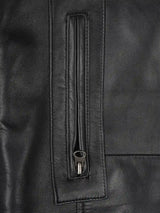 Bristol Men's Black Leather Car Coat