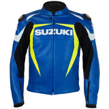 Suzuki Motorcycle motorbike Leather Jacket