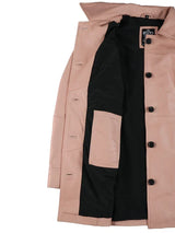 Kandis Women Pink Real Leather Car Coat
