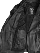 Women's Black Asymmetrical Real Leather Biker Style Jacket