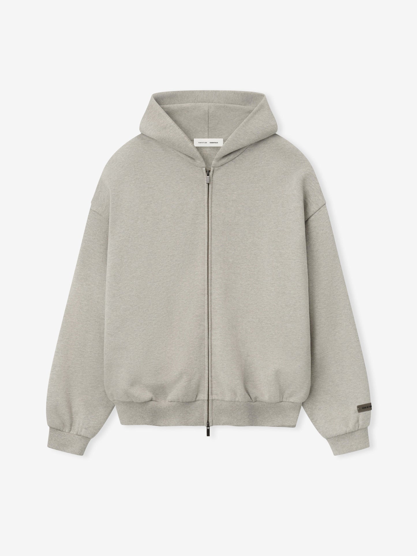Embossed 90s Fit Fleece Zip-Up Hoodie
