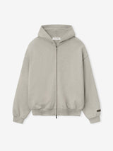Embossed 90s Fit Fleece Zip-Up Hoodie
