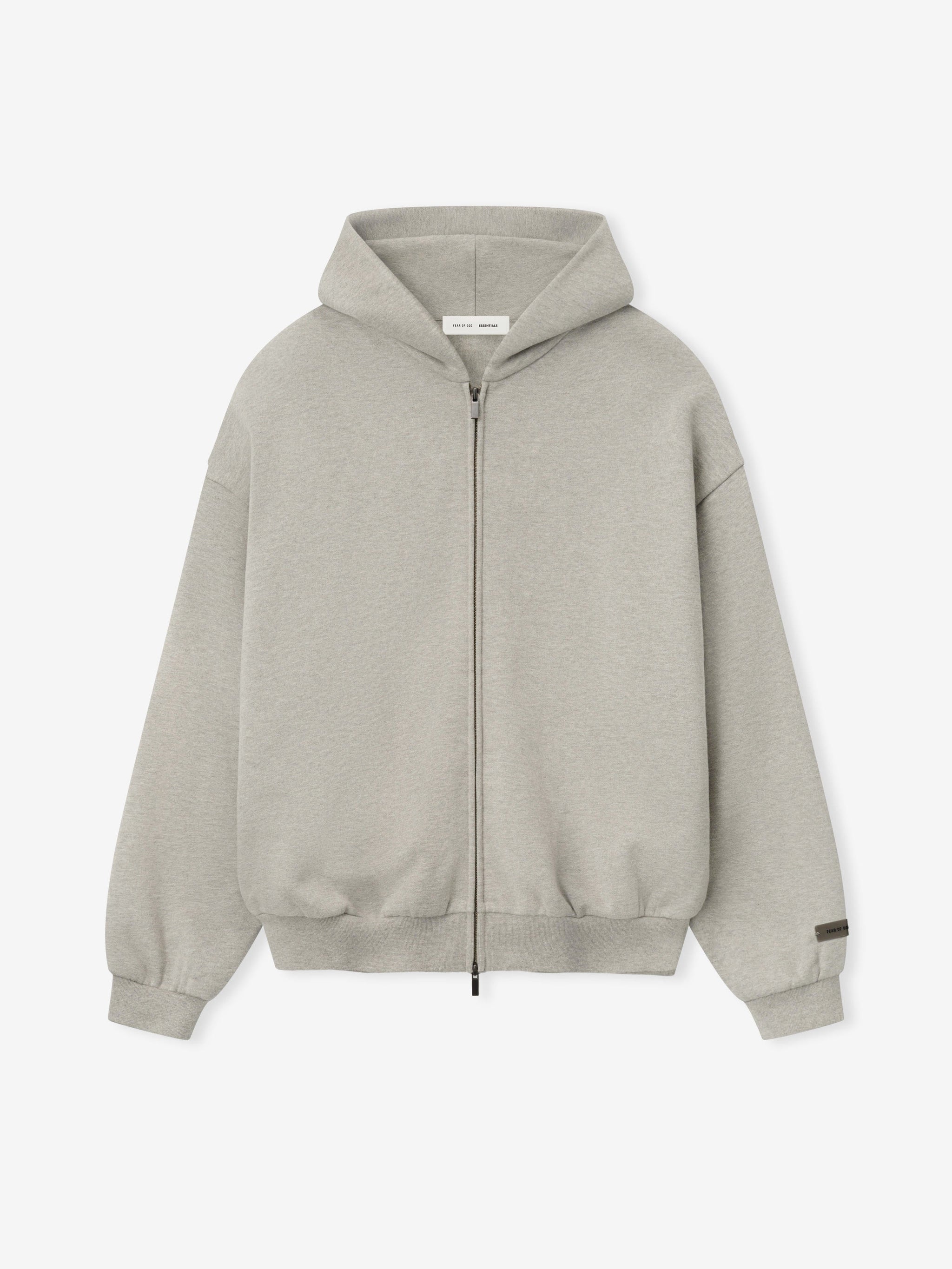 Embossed 90s Fit Fleece Zip-Up Hoodie