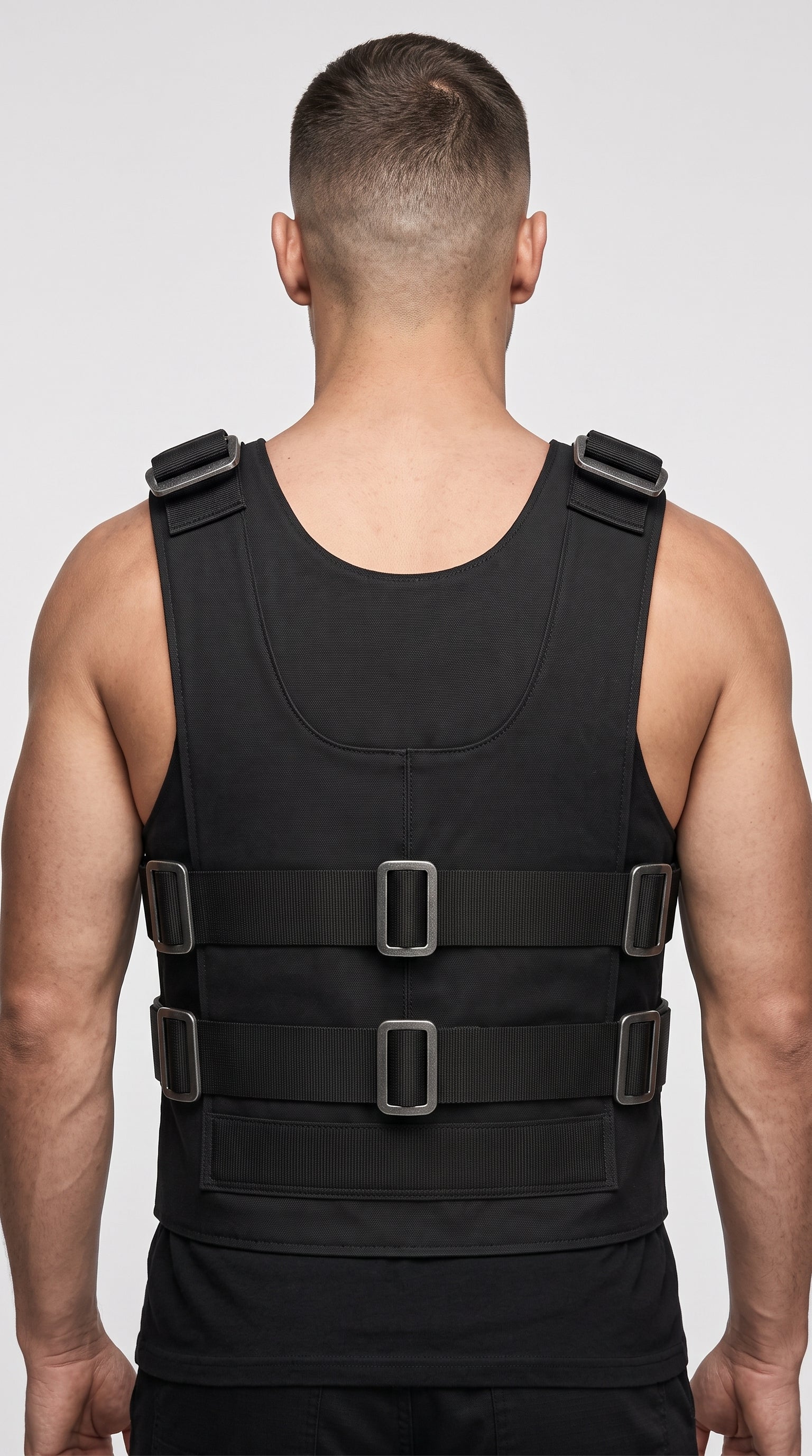 Frank Castle Inspired Black Leather Vest for Men – Tactical Biker Cosplay Costume