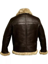 Handmade Men’s RAF B3 Sheepskin Aviator Jacket – Real Leather Bomber Pilot Coat, Winter Gift for Him