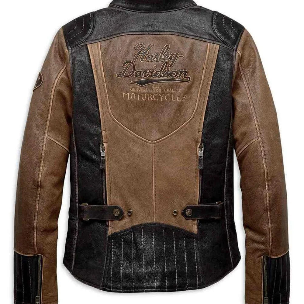 Women's Harley-Davidson Brown Leather Riding Jacket