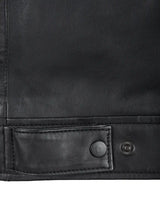 Men's Harrington Matte Black Real Leather Jacket