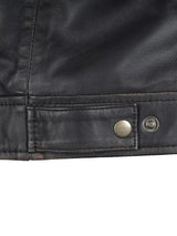 Mens Distressed Dark Brown Biker Style Leather Jacket