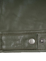 Men's Dark Green Harrington Leather Jacket